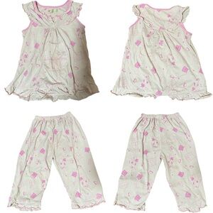 Pink Strawberry Cow PJ Set